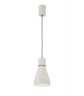 Ceiling Pendant Large 17cm Round 1 x E27, Matt White - 1