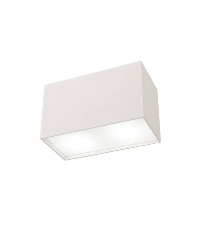 Flush Rectangular 2 x GU10, White - 1
