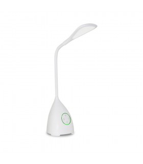 Touch Dimmable , Rechargable , Adjustable Table Lamp 6W LED 2700-6500K, 170lm, White with Fan - 1