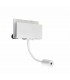Wall Light Rectangular 2 x 3W LED 3000K, 470lm, Switched White - 1