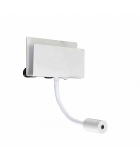 Wall Light Rectangular 2 x 3W LED 3000K, 470lm, Switched White - 1