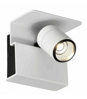 Surface Mounted Spotlight , Wall Light 1 x 7W LED 3000K, 500lm, Matt White , Black - 1