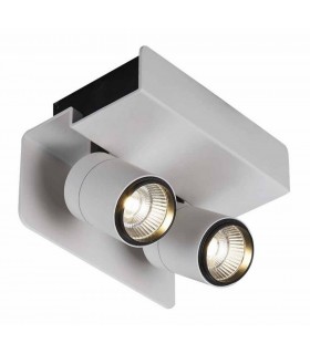 Surface Mounted Spotlight , Wall Light 2 x 7W LED 4000K, 1030lm, Matt White , Black - 1