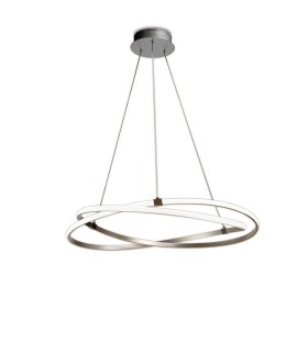 Ceiling Pendant 60W LED 3000K, 4500lm, Dimmable Silver, Polished Chrome, White Acrylic - 1