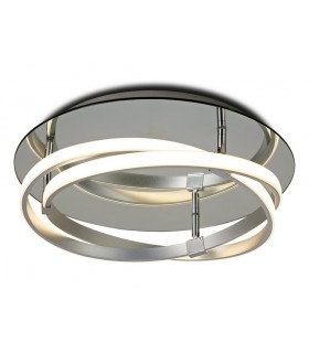 Flush 30W LED 3000K, 2500lm, Dimmable Silver, Polished Chrome, White Acrylic - 1