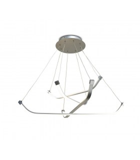 Ceiling LED Light 36W, 2800lm, 3000K Dimmable Polished Chrome, White Acrylic - 1