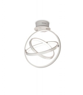 Semi Flush Ceiling Light Round 35cm, 3 Ring, 40W LED 3000K, 1510lm, White - 1