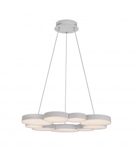 Ceiling Pendant 80cm Diameter 76W LED 3000K, 3700lm, RF Remote Control White - 1