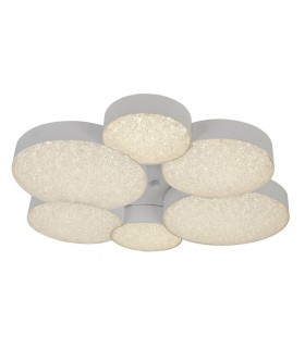 Flush Ceiling Light 61cm Diameter 54W LED 3000K, 2830lm, RF Remote Control White - 1