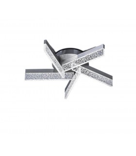 Flush Ceiling Light Round 50cm 30W LED 4000K, 1200lm, Chrome - 1