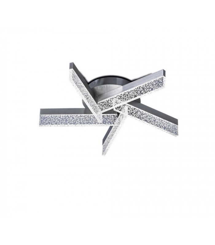 Flush Ceiling Light Round 50cm 30W LED 4000K, 1200lm, Chrome - 1