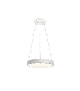 Dimmable Ring Ceiling Pendant 45cm Round 30W LED 3000K, 2100lm, White - 1