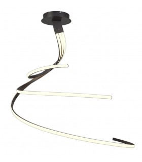 XL Semi Flush Ceiling 80W LED 2800K, 6200lm, Frosted Acrylic, Brown Oxide - 1