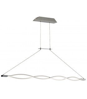 Ceiling Pendant 42W LED 3000K, 3400lm, Dimmable Silver, Frosted Acrylic, Polished Chrome - 1