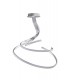 Semi Flush Ceiling 80W LED 3000K, 6200lm, Dimmable Silver, Frosted Acrylic, Polished Chrome - 1
