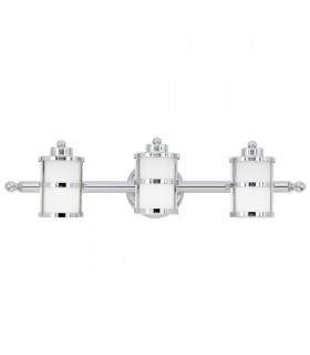 3 Light Bathroom Over Mirror Light Polished Chrome IP44, G9 - 1