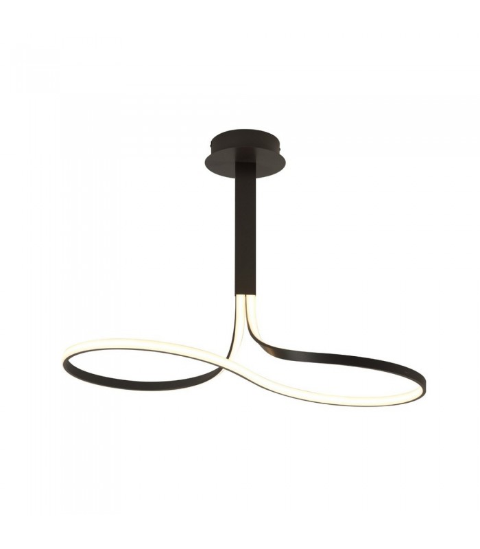 Semi Flush Ceiling 40W LED 2800K, 3200lm, Frosted Acrylic, Brown Oxide - 1