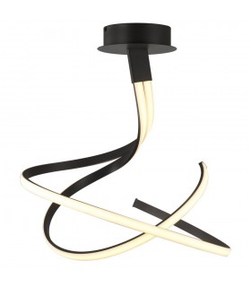 Semi Flush Ceiling 50W LED 2800K, 4000lm, Dimmable Frosted Acrylic, Brown Oxide - 1