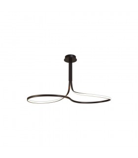 XL Semi Flush Ceiling 50W LED 2800K, 3900lm, Dimmable Frosted Acrylic, Brown Oxide - 1