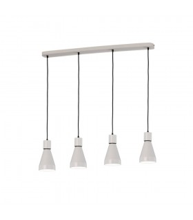 Linear Ceiling Pendant 4L 4 x E27 Max 40W, White, Black - 1
