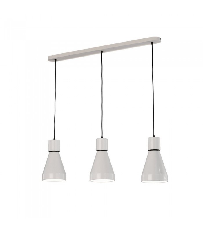 Linear Ceiling Pendant 3L 3 x E27 Max 40W, White, Black - 1