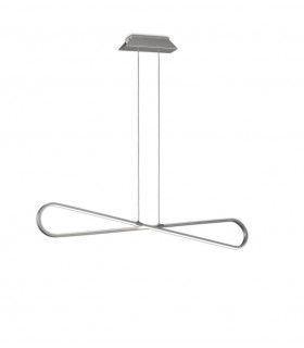 Ceiling Pendant 42W LED 3000K, 3650lm, Polshied Chrome, White, White Acrylic - 1