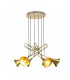 Ceiling Cluster Pendant 6 Light E27, Gold - 1