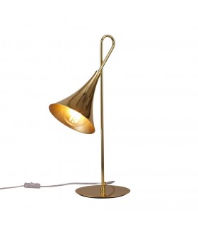 Table Task Lamp 1 Light E27, Gold - 1