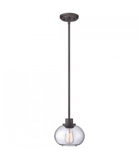 1 Light Dome Ceiling Pendant Old Bronze, E27 - 1