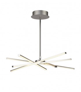 Ceiling Pendant 69cm Round 42W 3000K, 3700lm, Silver, Frosted Acrylic, Polished Chrome - 1