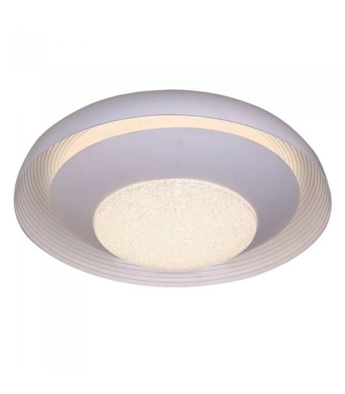 Flush Ceiling Light 76cm Round 40W LED 3000-6500K Tuneable, 3200lm, Remote Control White - 1