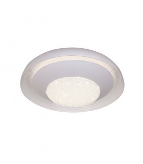 Flush Ceiling Light 36.5cm Round 12W LED 4000K, 960lm, White - 1