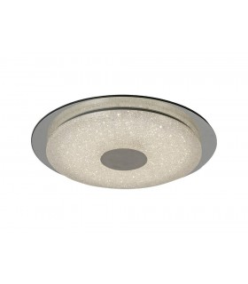 Flush Ceiling Light  45cm Round 18W LED 2700-6500K Tuneable, 1680lm, Remote Control White, Diamond - 1