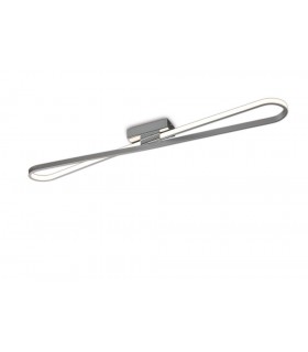 Flush Ceiling Light 36W LED 3000K, 3150lm, Polished Chrome, Frosted Acrylic - 1