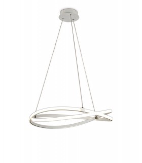 Ceiling Pendant 60W LED 3000K, 4500lm, Dimmable White, White Acrylic - 1