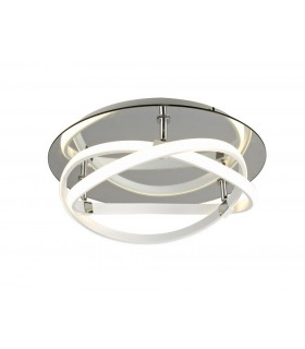 Flush Ceiling Light 30W LED 3000K, 2500lm, White, White Acrylic - 1