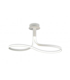 Semi Flush Ceiling 40W LED 3000K, 3200lm, Dimmable White, Frosted Acrylic - 1