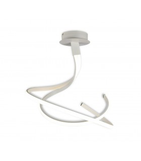 Semi Flush Ceiling 50W LED 3000K, 4000lm, Dimmable White, Frosted Acrylic - 1
