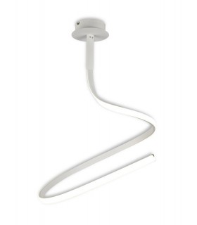 Semi Flush Ceiling 30W LED 3000K, 2400lm, Dimmable White, Frosted Acrylic - 1