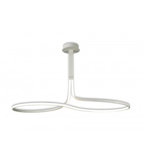 XL Semi Flush Ceiling 50W LED 3000K, 3900lm, Dimmable White, Frosted Acrylic - 1