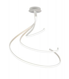 XL Semi Flush Ceiling 80W LED 3000K, 6200lm, Dimmable White, Frosted Acrylic - 1