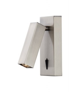 Wall, Reading Light, 3W LED, 3000K, 210lm, Switched, Satin Nickel - 1