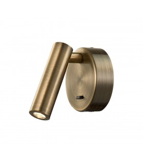 Wall, Reading Light, 3W LED, 3000K, 210lm, Switched, Antique Brass - 1