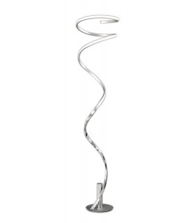 Floor Lamp 180cm, 42W LED, 3000K, 3360lm, Silver & Chrome - 1
