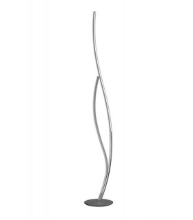 Floor Lamp 174cm, 30W LED, 3000K, 2400lm Dimmable, Silver Chrome - 1