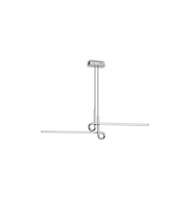 Semi Flush Ceiling Light Pendant 24W LED, 3000K, 1950lm, Polished Chrome - 1
