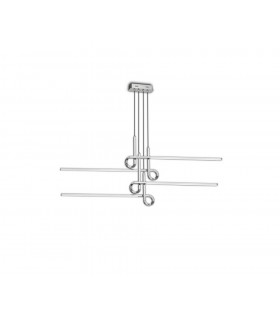 Semi Flush Ceiling Light Pendant 42W LED, 3000K, 3360lm, Polished Chrome - 1