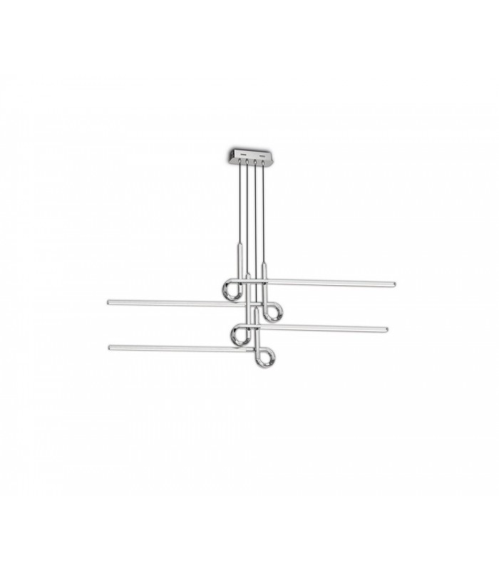 Semi Flush Ceiling Light Pendant 42W LED, 3000K, 3360lm, Polished Chrome - 1
