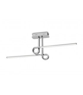 Semi Flush Ceiling Light 20W LED, 3000K, 1600lm, Polished Chrome - 1