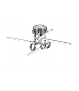 Semi Flush Ceiling Light 28W LED, 3000K, 2250lm, Polished Chrome - 1